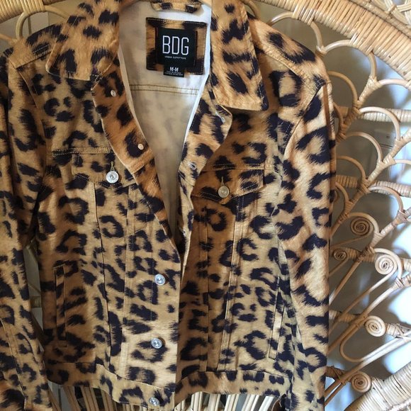 BDG Denim Jacket Leopard Urban Nordstroms - Picture 3 of 3